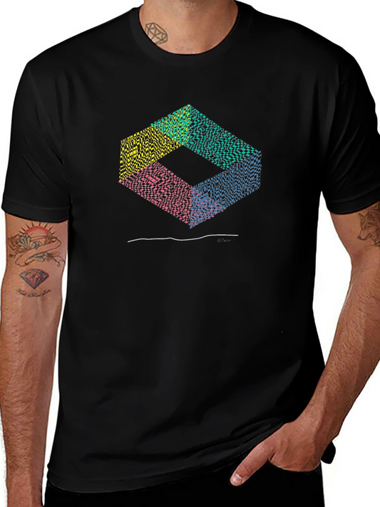 Abstract Geometric Block Graphic Tee