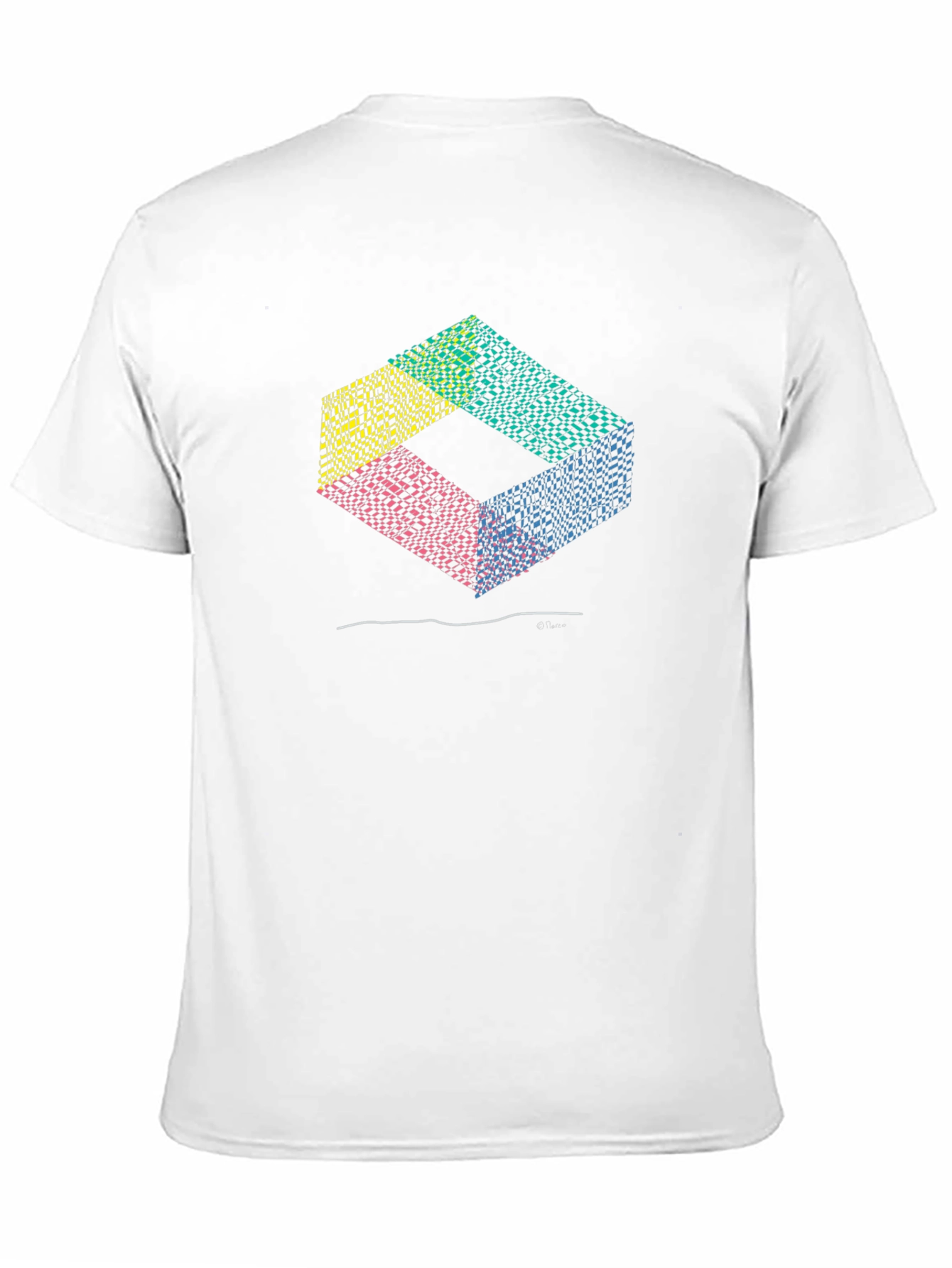 Abstract Geometric Block Graphic Tee