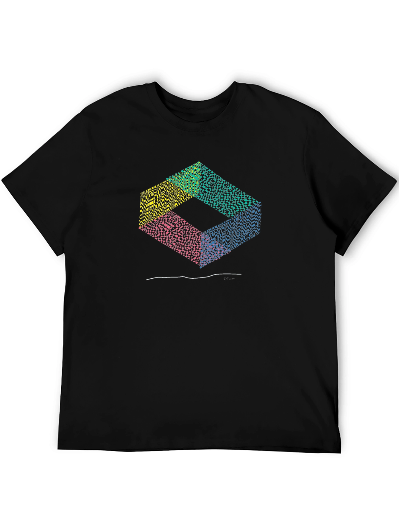 Abstract Geometric Block Graphic Tee