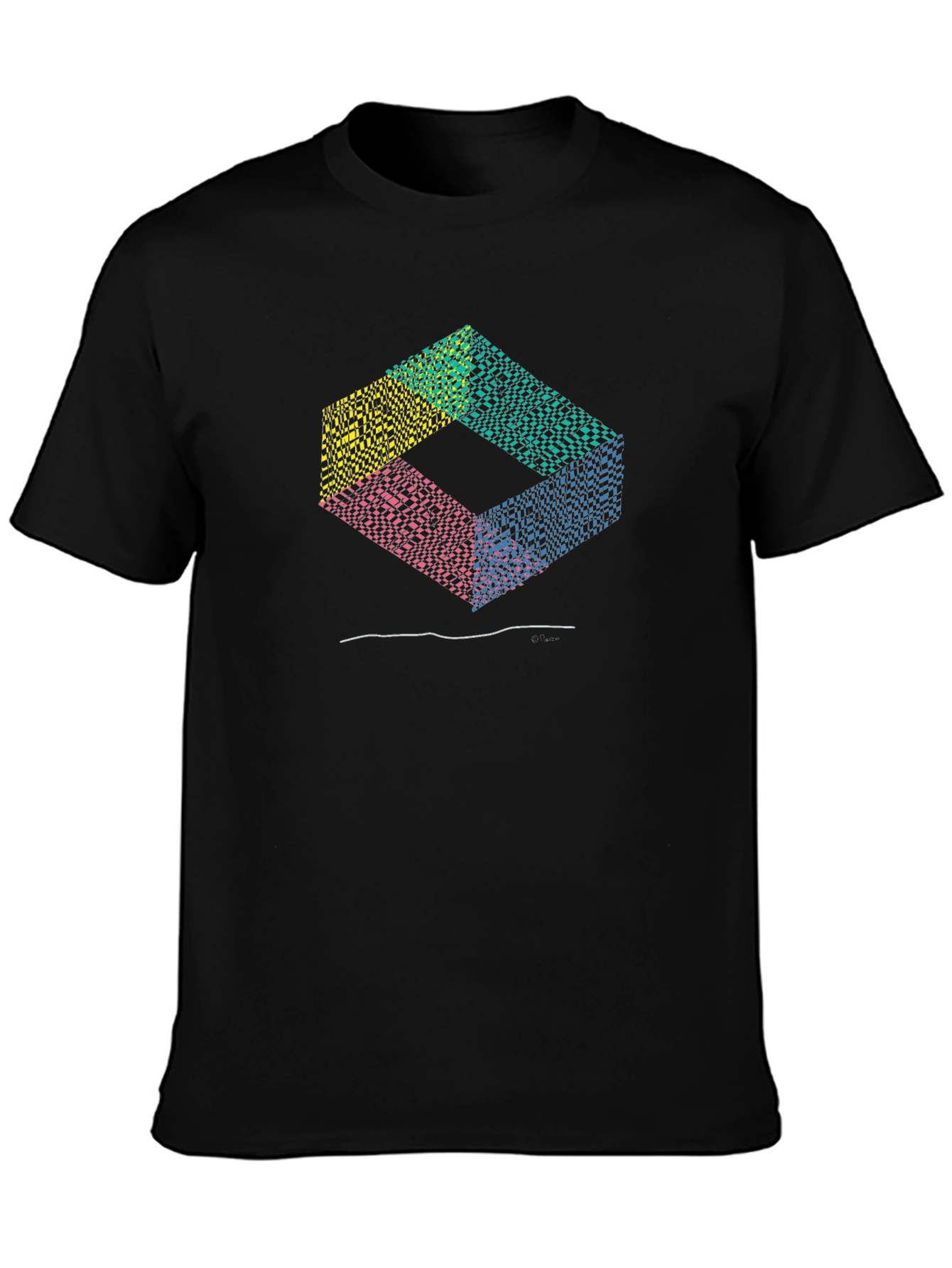 Abstract Geometric Block Graphic Tee