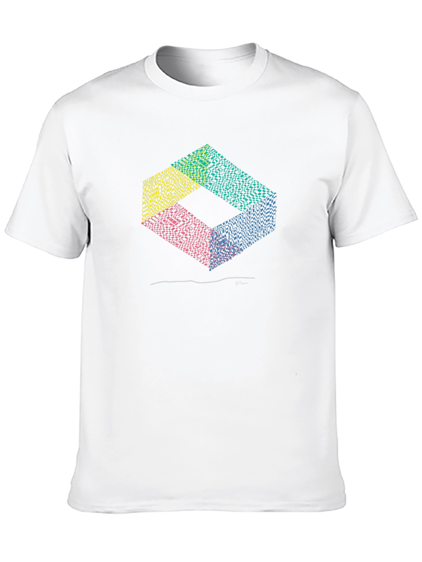 Abstract Geometric Block Graphic Tee