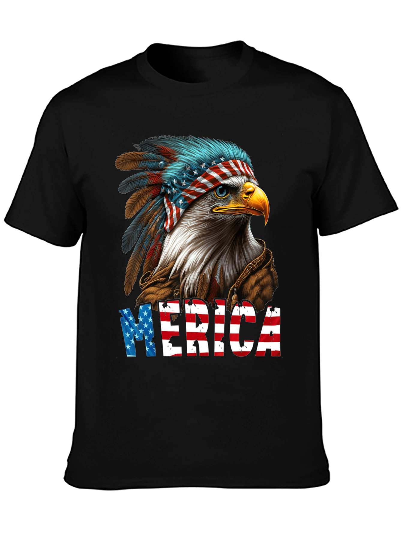 Patriotic Eagle Merica Graphic T-Shirt