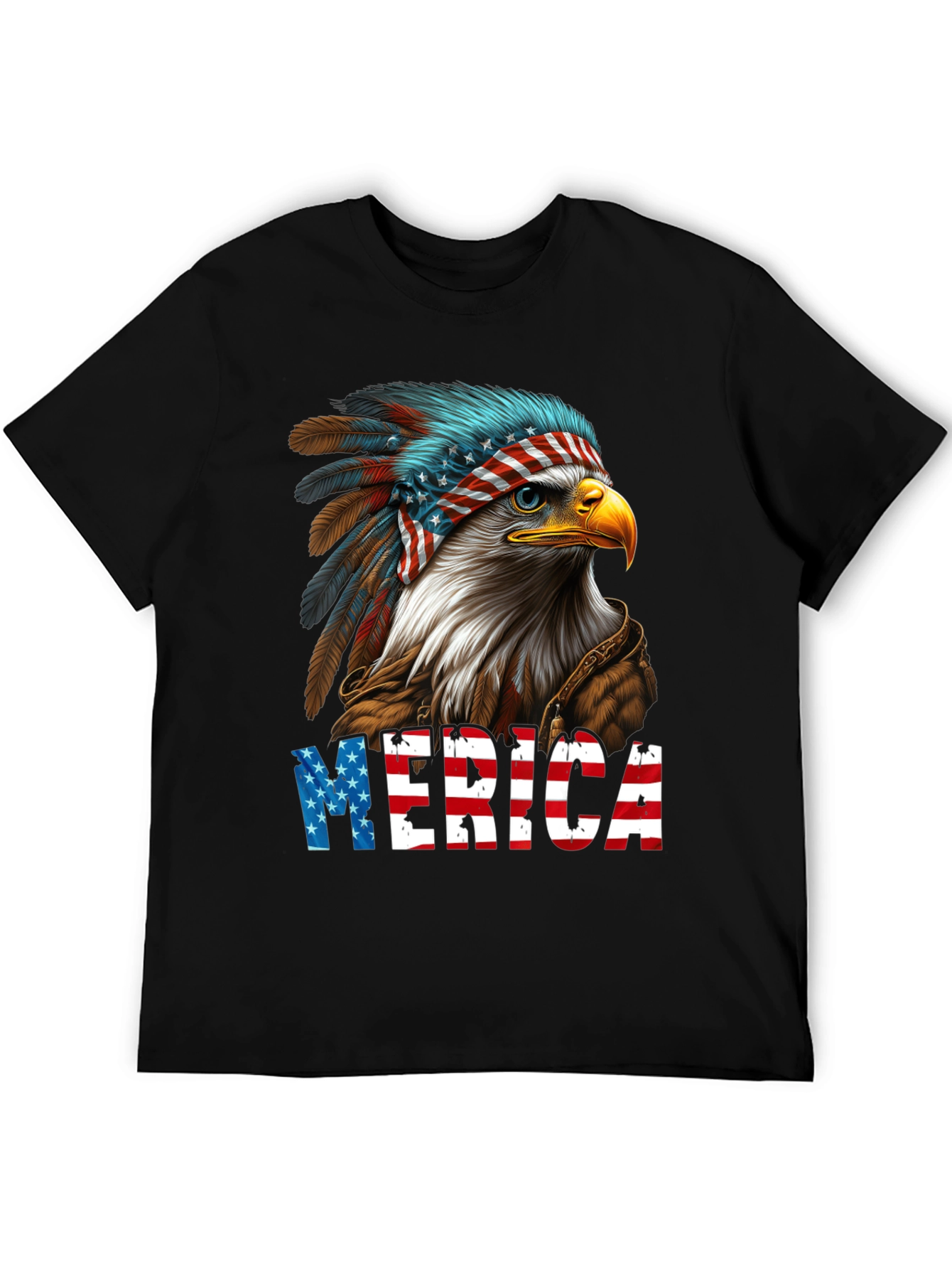 Patriotic Eagle Merica Graphic T-Shirt