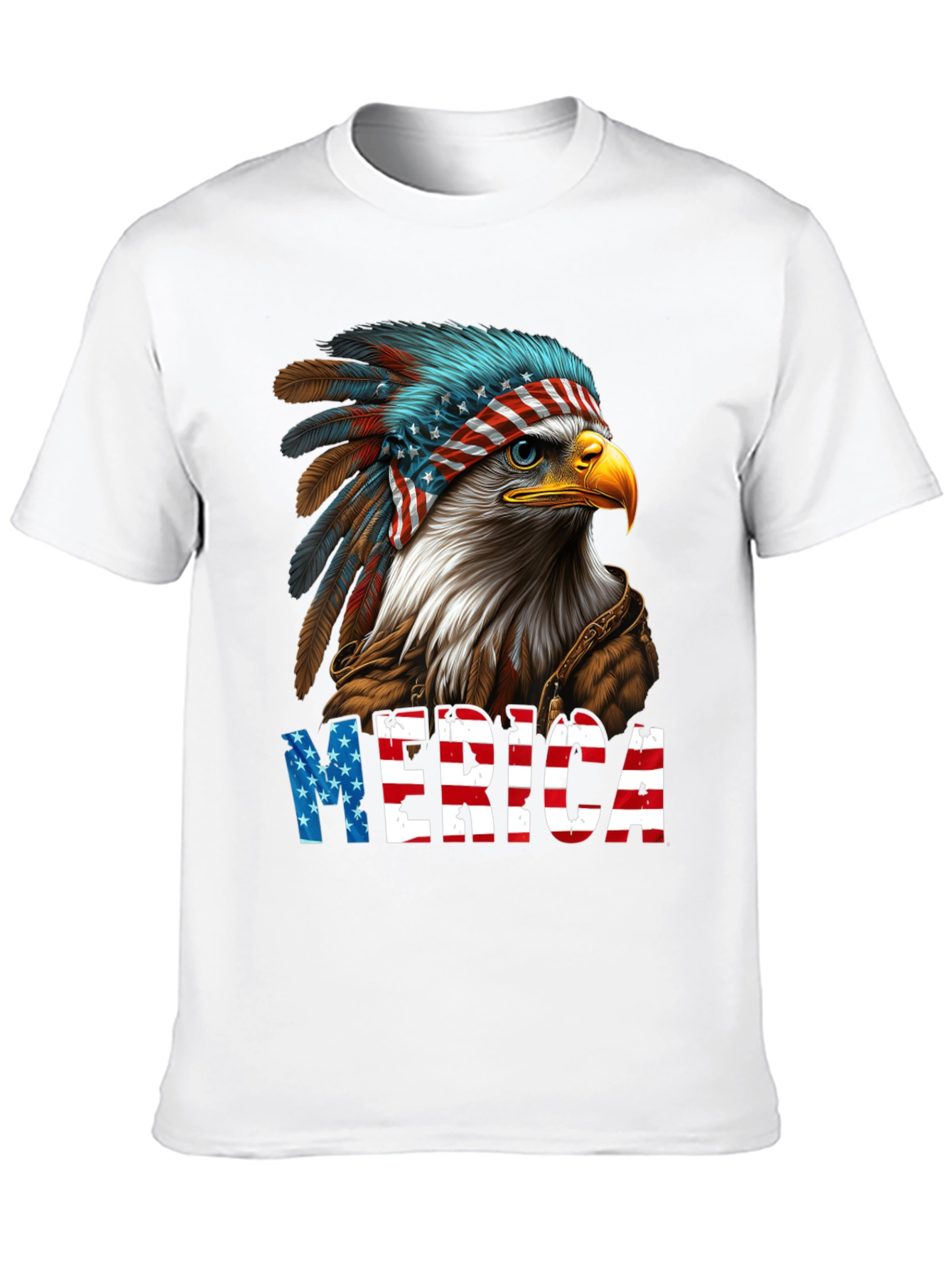 Patriotic Eagle Merica Graphic T-Shirt