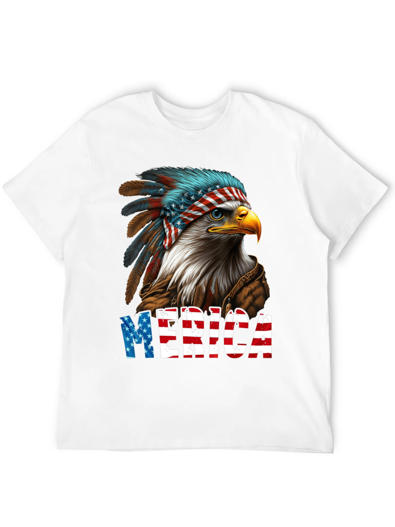 Patriotic Eagle Merica Graphic T-Shirt