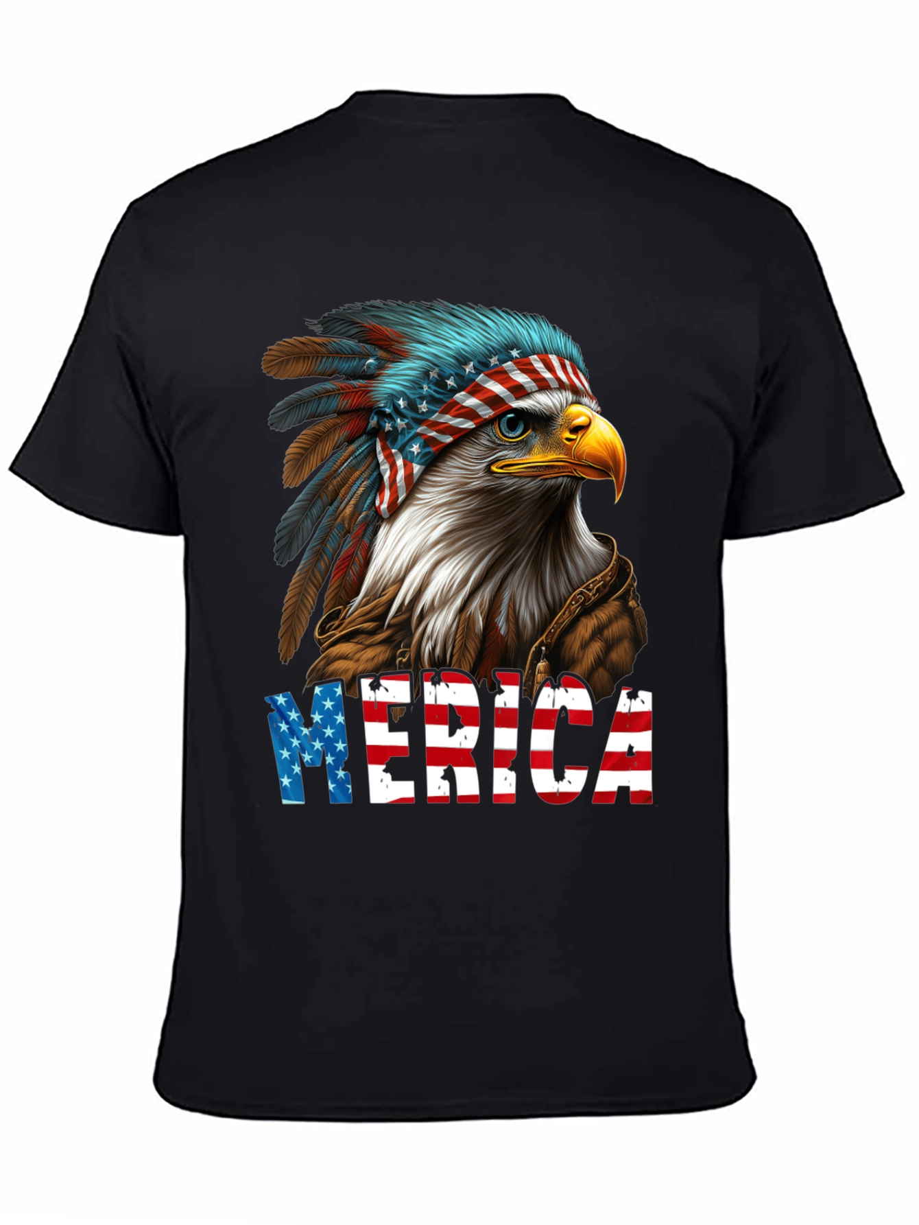 Patriotic Eagle Merica Graphic T-Shirt