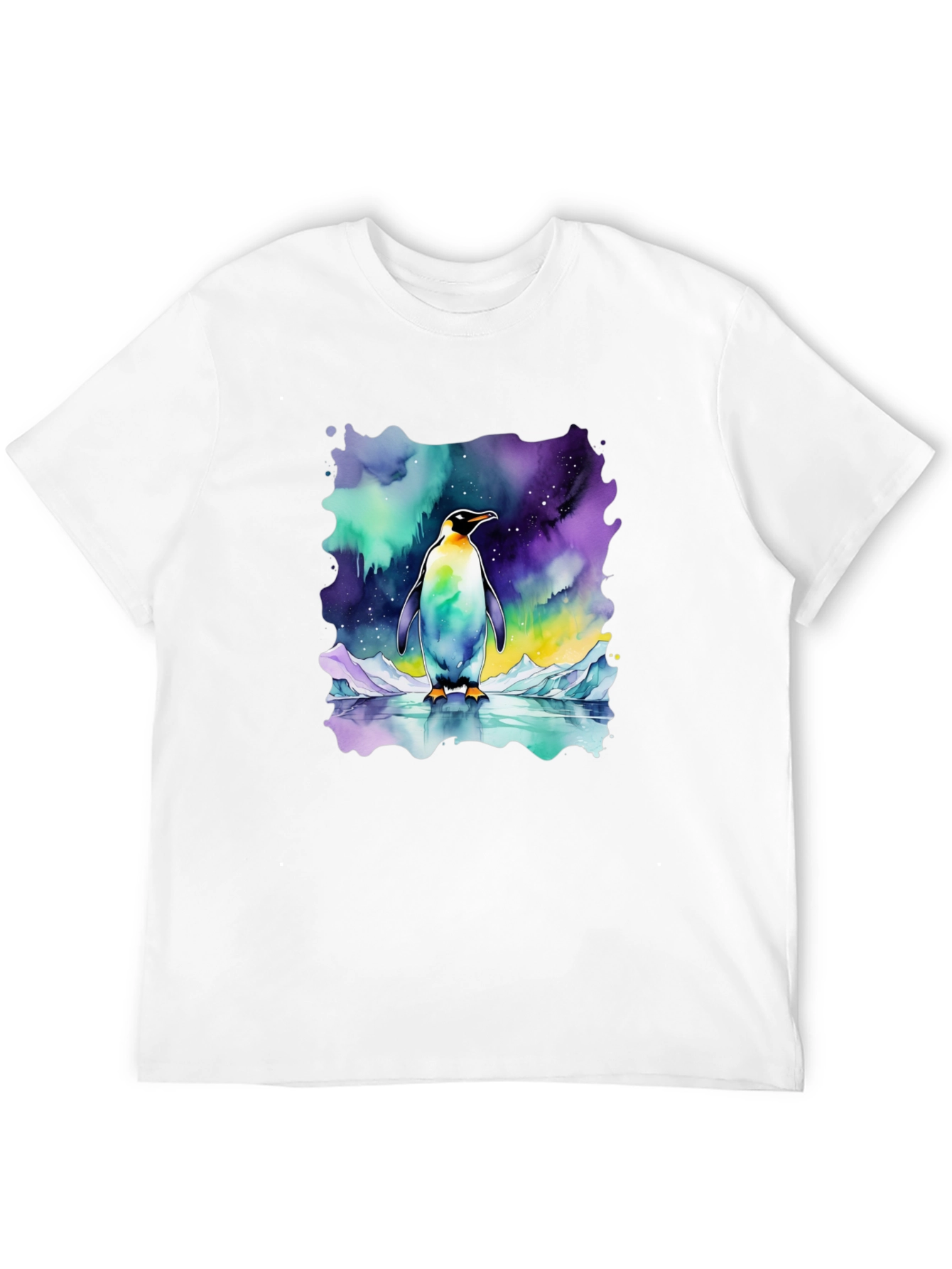 Northern Lights Penguin Graphic Tee