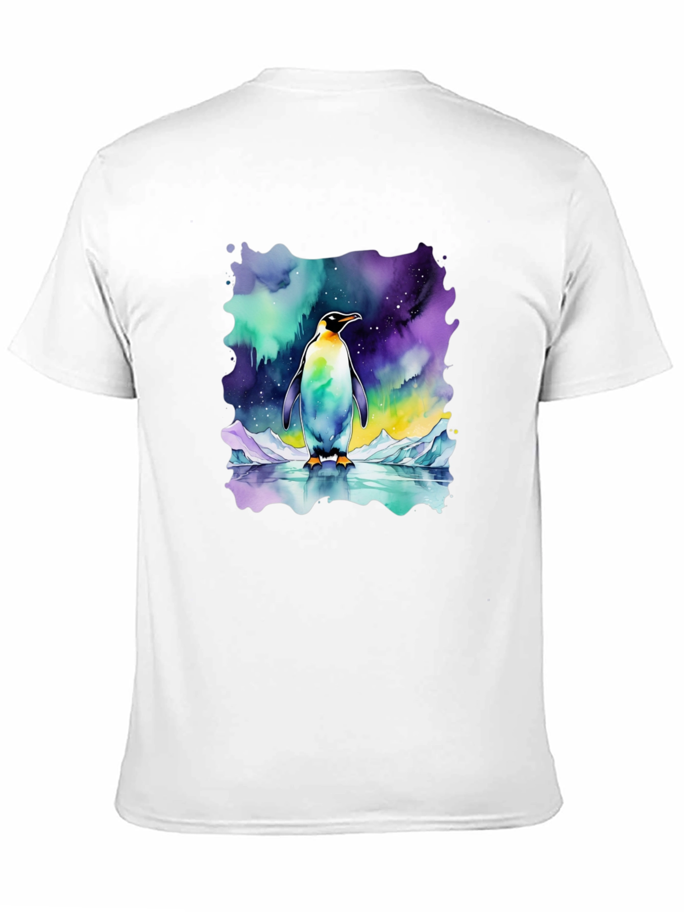 Northern Lights Penguin Graphic Tee