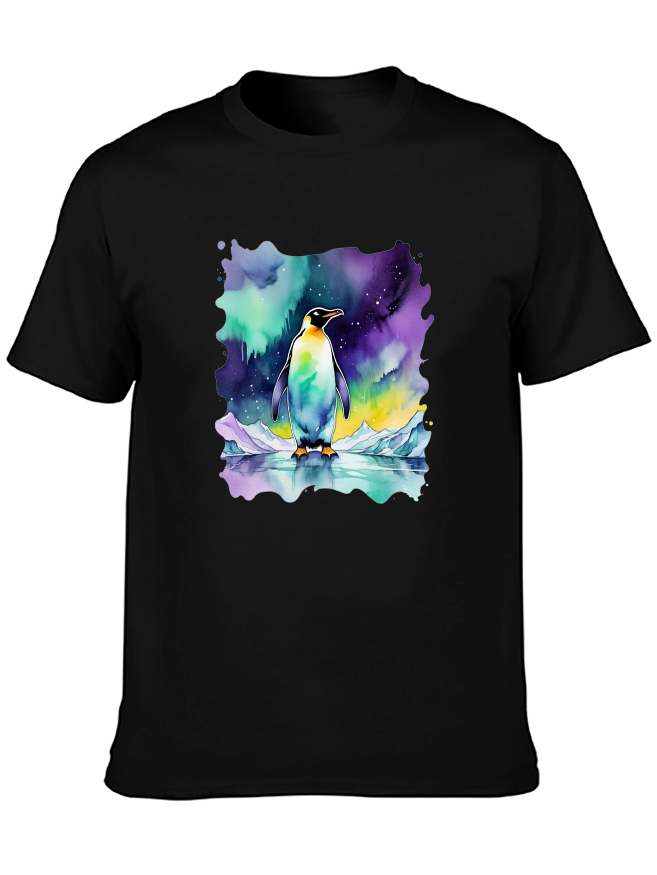 Northern Lights Penguin Graphic Tee
