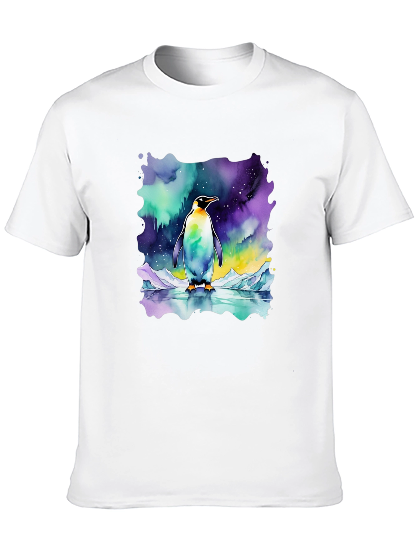 Northern Lights Penguin Graphic Tee