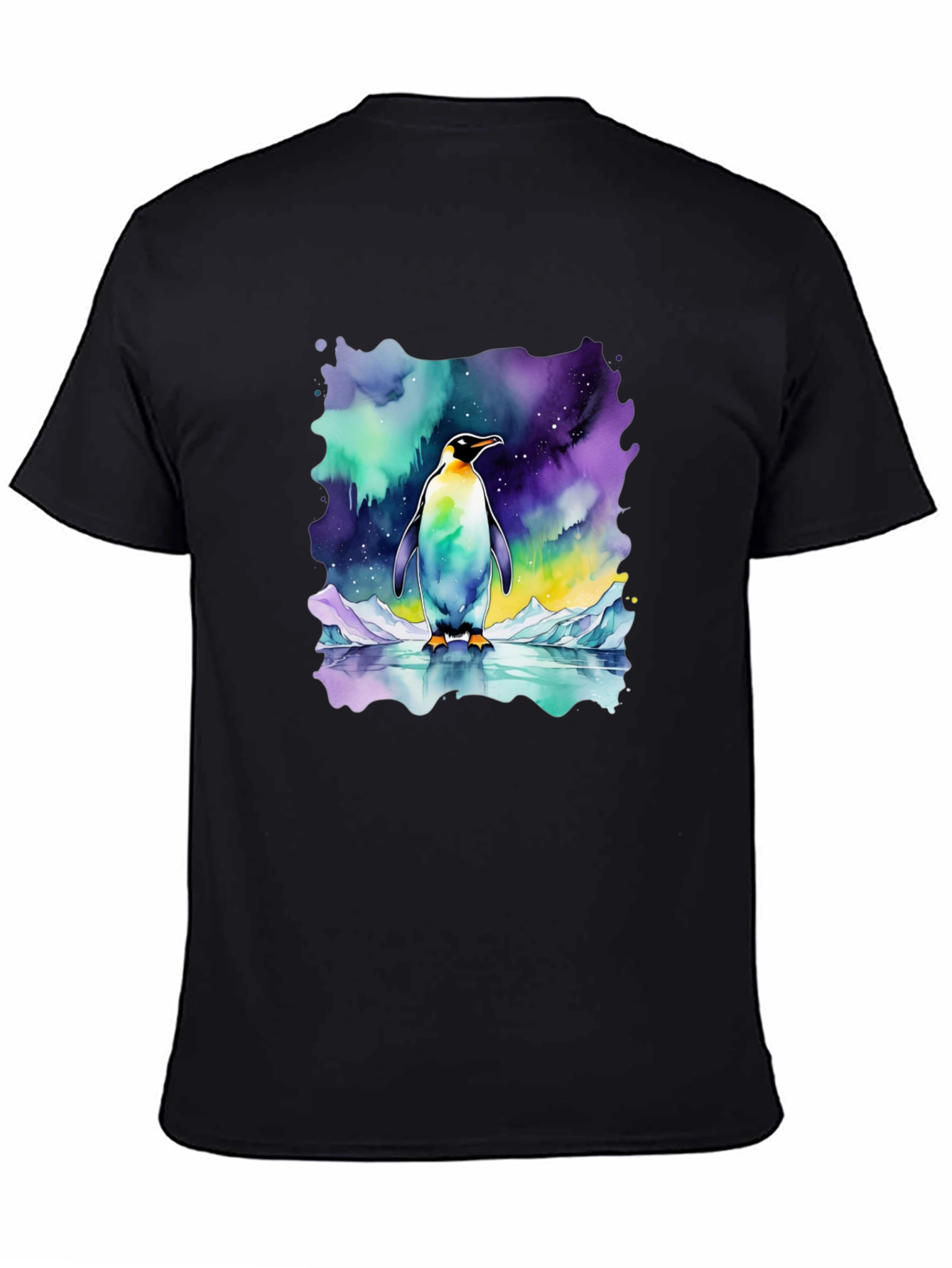 Northern Lights Penguin Graphic Tee