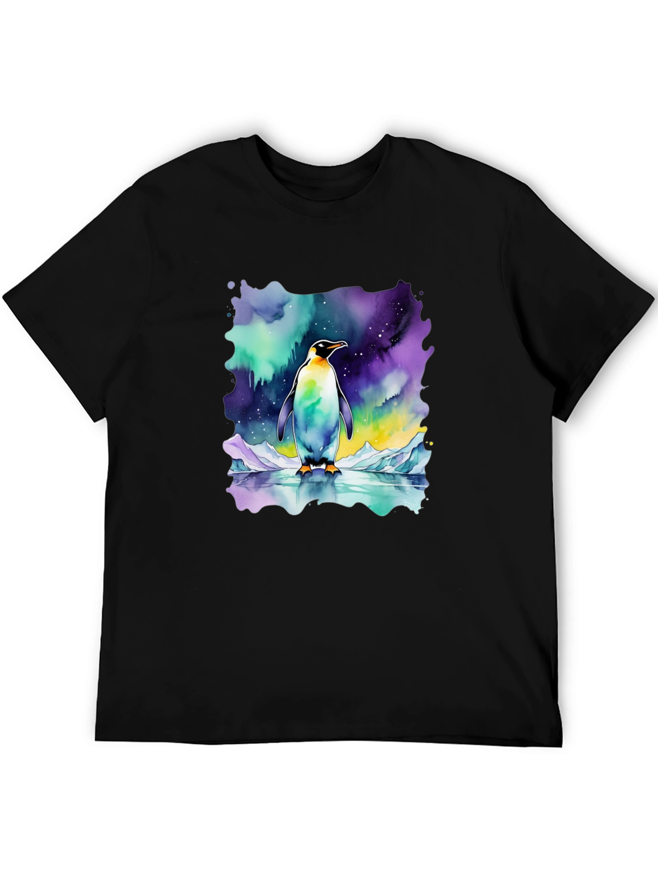 Northern Lights Penguin Graphic Tee