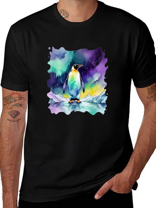 Northern Lights Penguin Graphic Tee