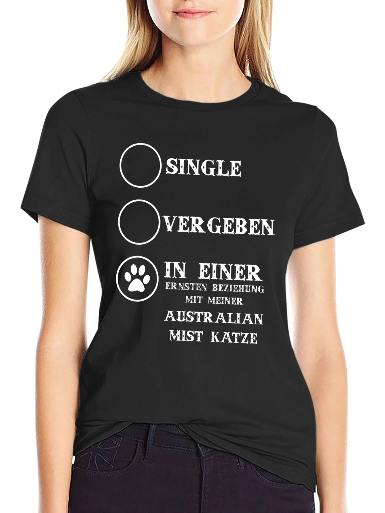 Novelty Cat Lover T-Shirt - Relationship Status