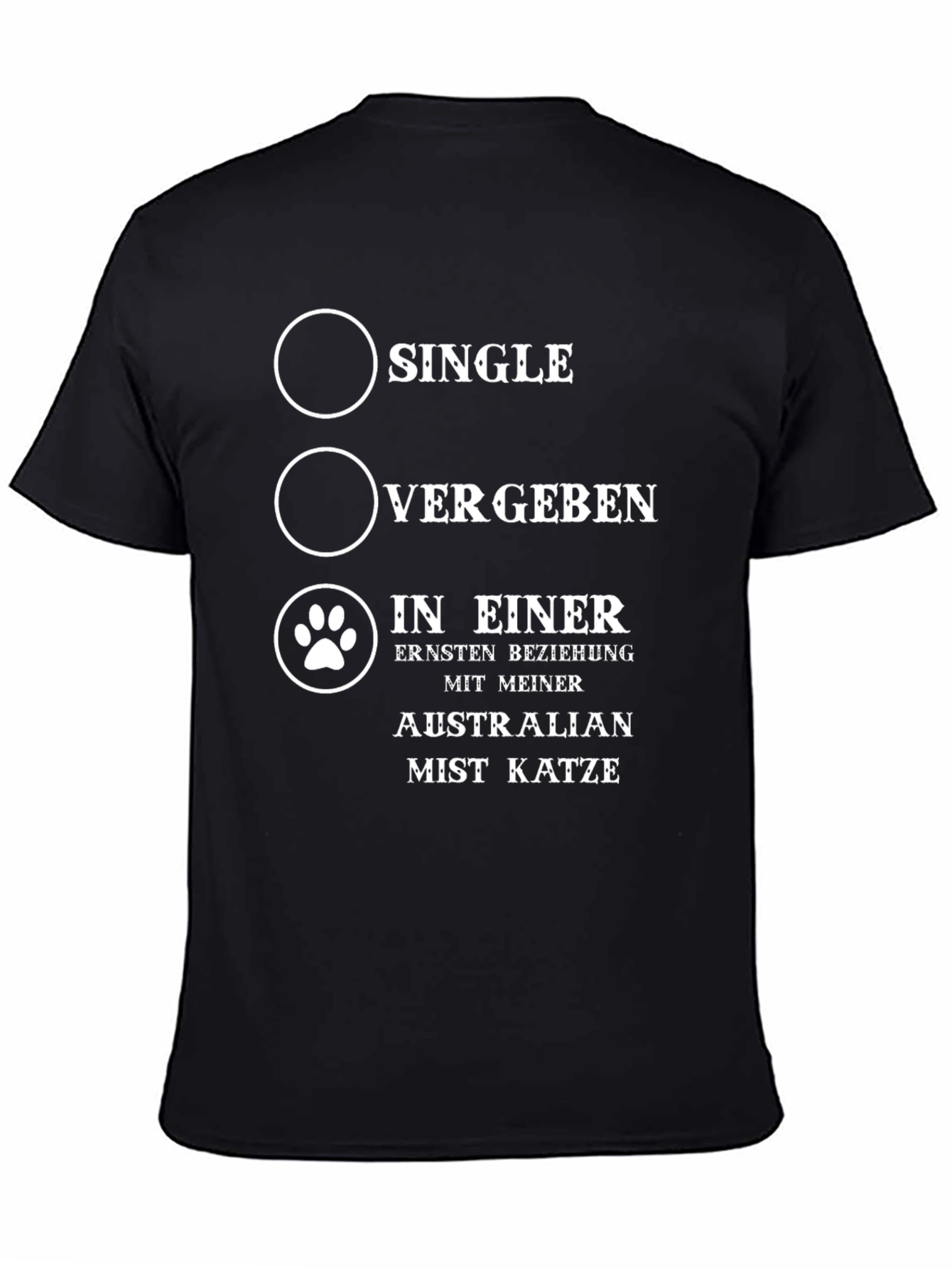 Novelty Cat Lover T-Shirt - Relationship Status