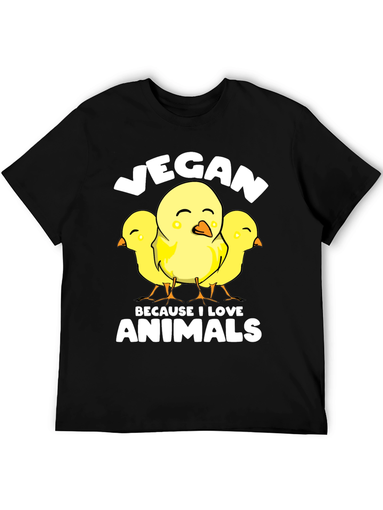 Vegan Chicks T-Shirt - Because I Love Animals