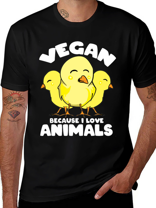 Vegan Chicks T-Shirt - Because I Love Animals