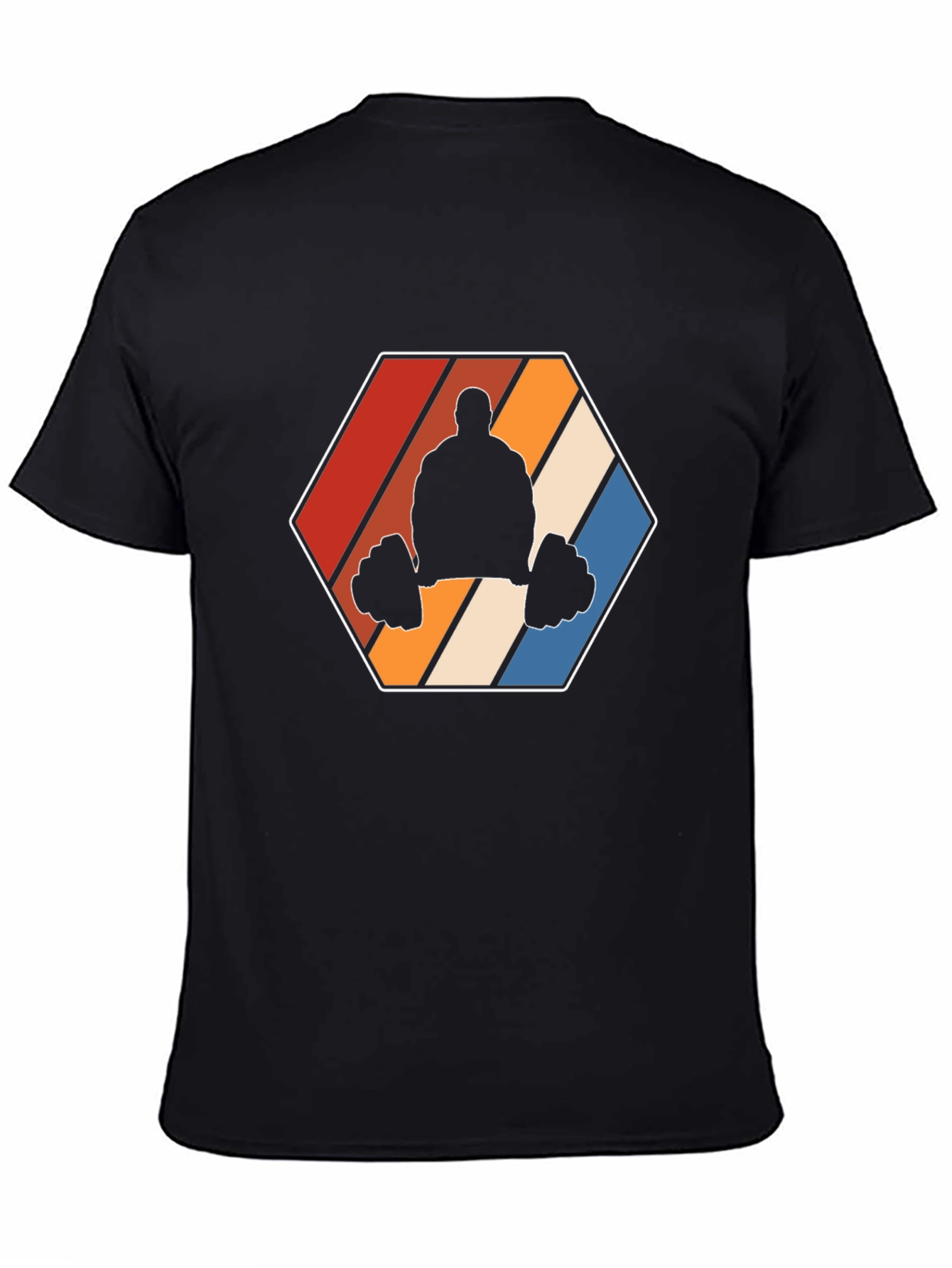 Retro Gym T-Shirt - Weightlifting Silhouette