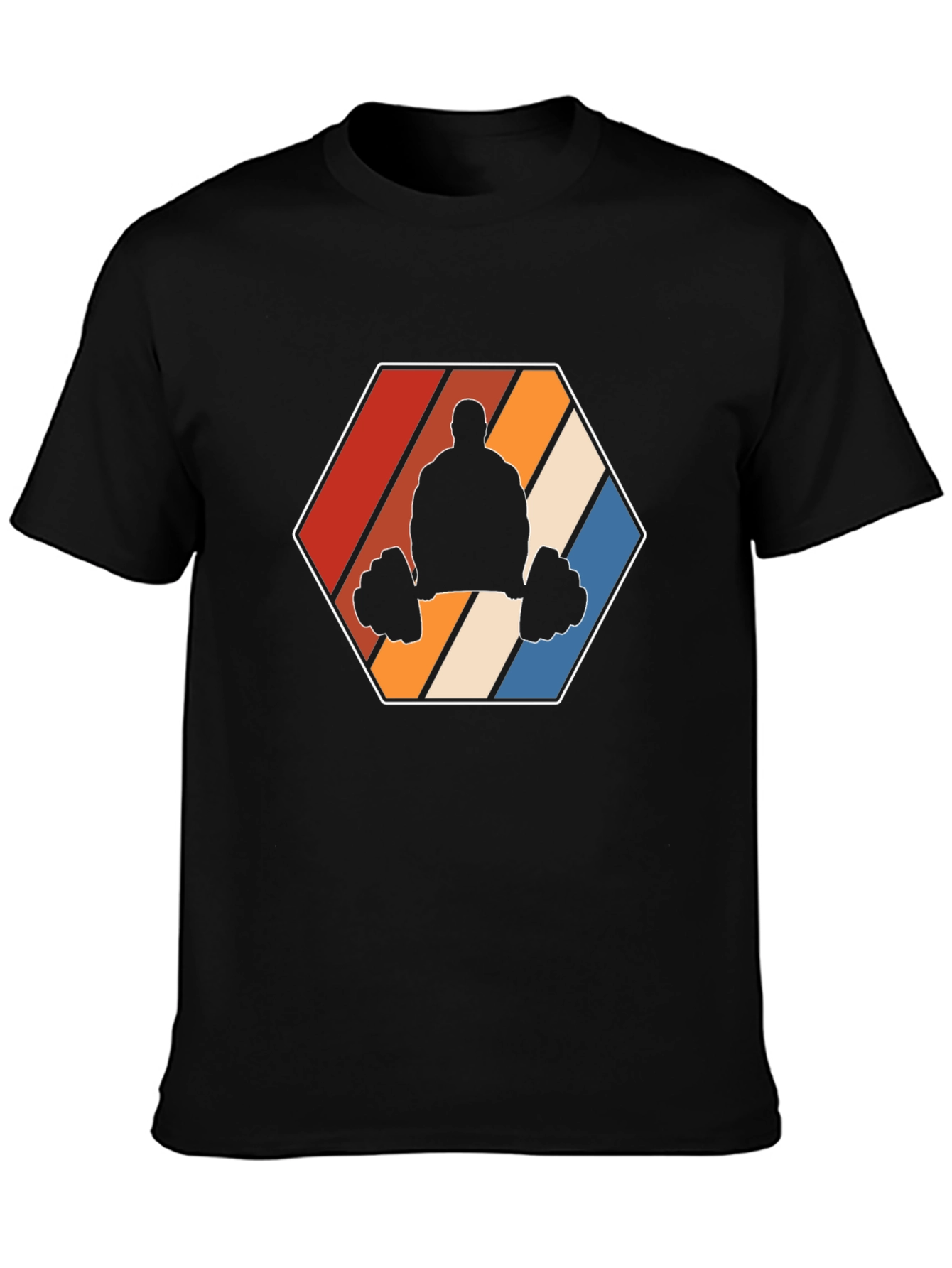 Retro Gym T-Shirt - Weightlifting Silhouette