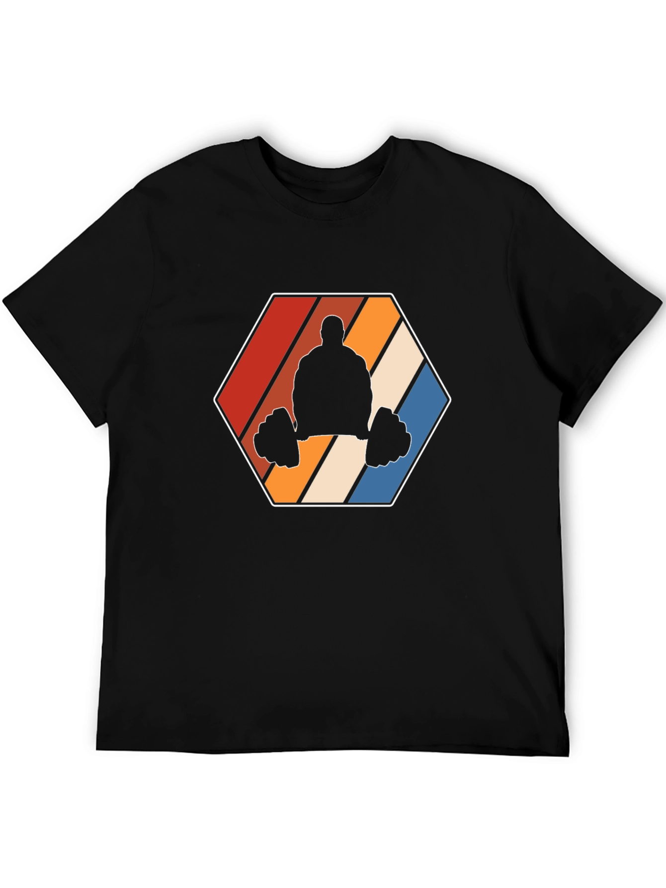 Retro Gym T-Shirt - Weightlifting Silhouette