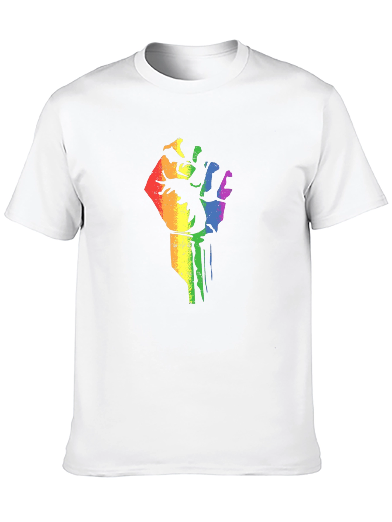 Pride Fist Graphic Tee - Black Cotton Blend