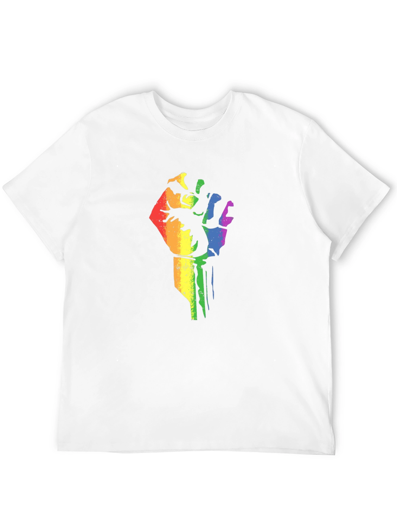 Pride Fist Graphic Tee - Black Cotton Blend