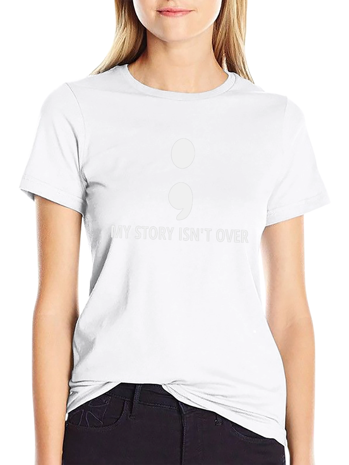 Semicolon Story T-Shirt - Mental Health Awareness Tee
