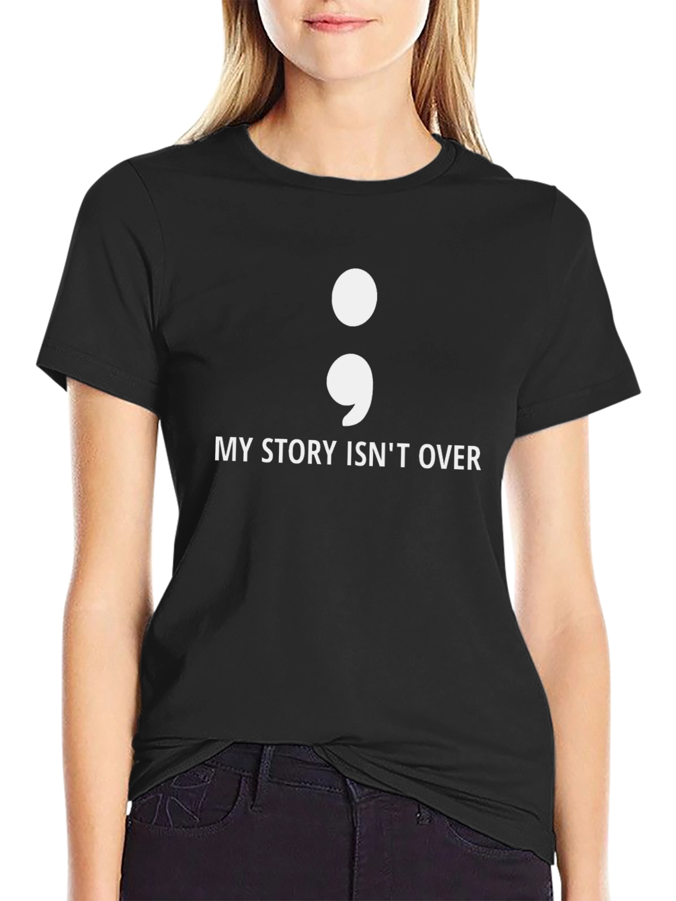 Semicolon Story T-Shirt - Mental Health Awareness Tee