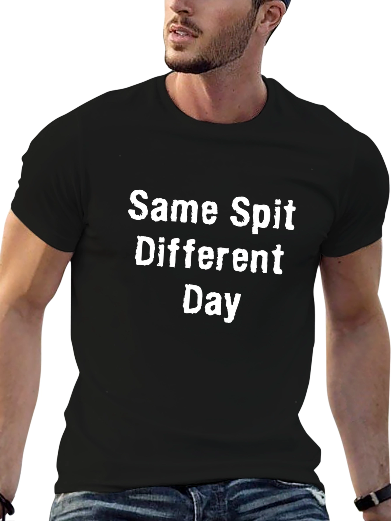 Same Spit Different Day Mens Black T-Shirt