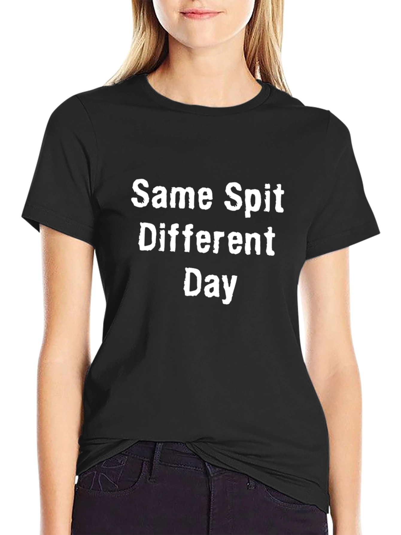 Same Spit Different Day Mens Black T-Shirt
