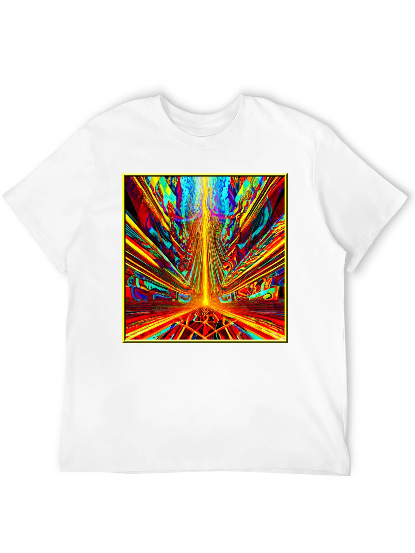 Psychedelic Art Graphic Tee - Vibrant Abstract Design