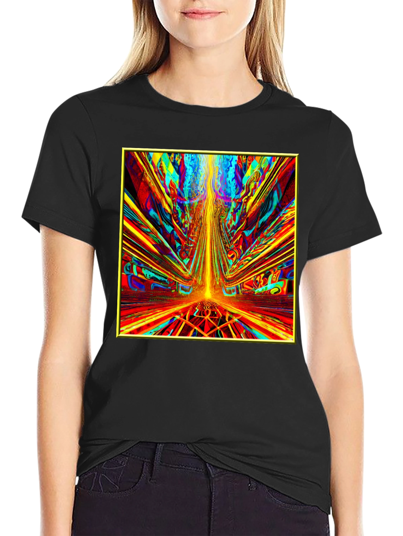 Psychedelic Art Graphic Tee - Vibrant Abstract Design