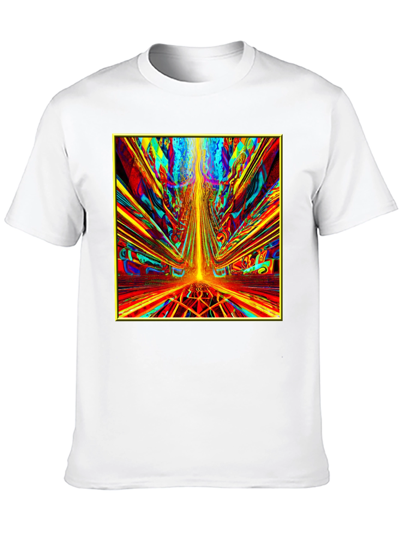 Psychedelic Art Graphic Tee - Vibrant Abstract Design