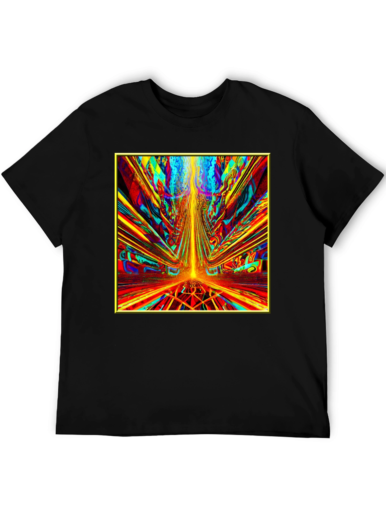 Psychedelic Art Graphic Tee - Vibrant Abstract Design