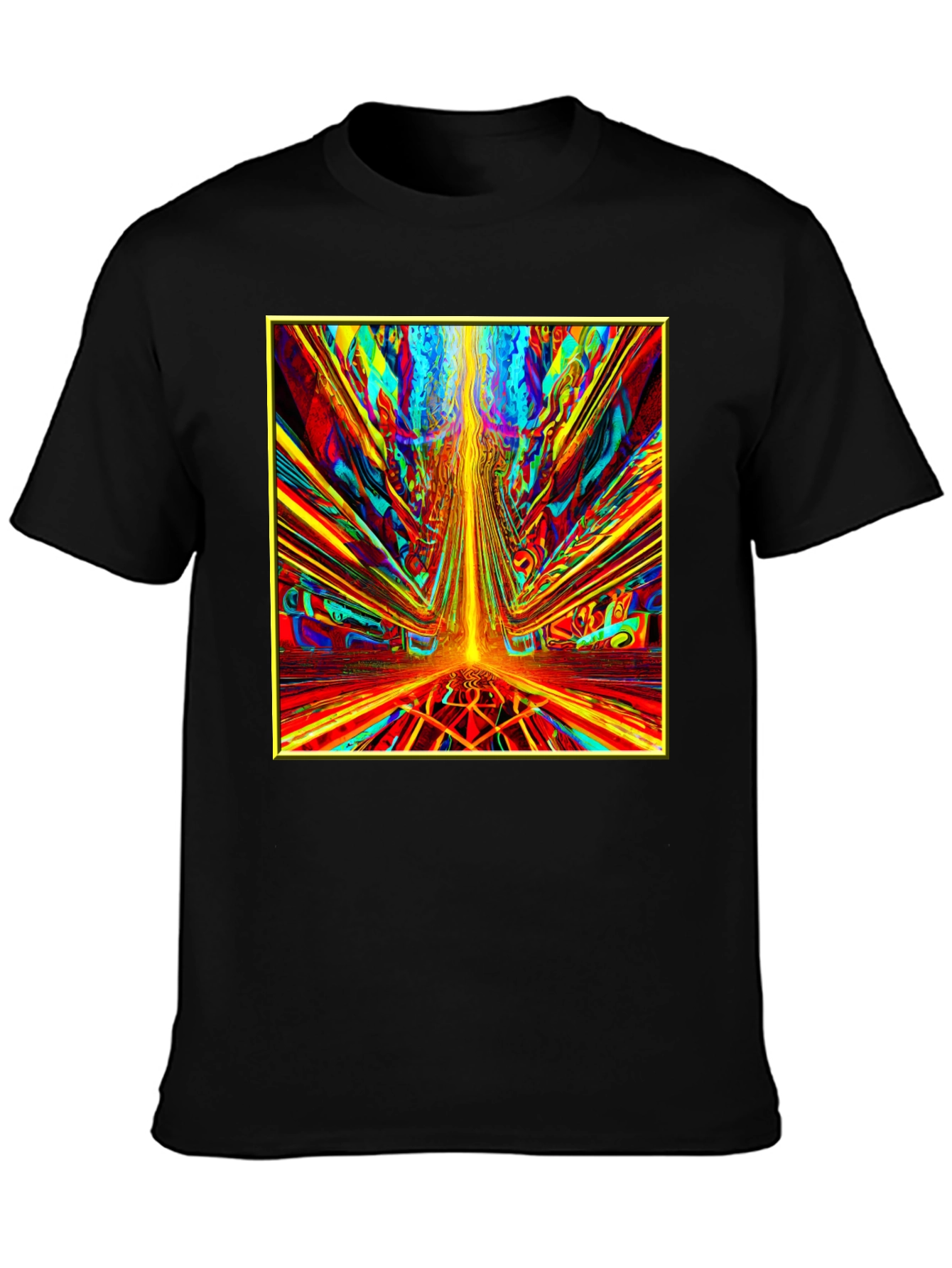 Psychedelic Art Graphic Tee - Vibrant Abstract Design