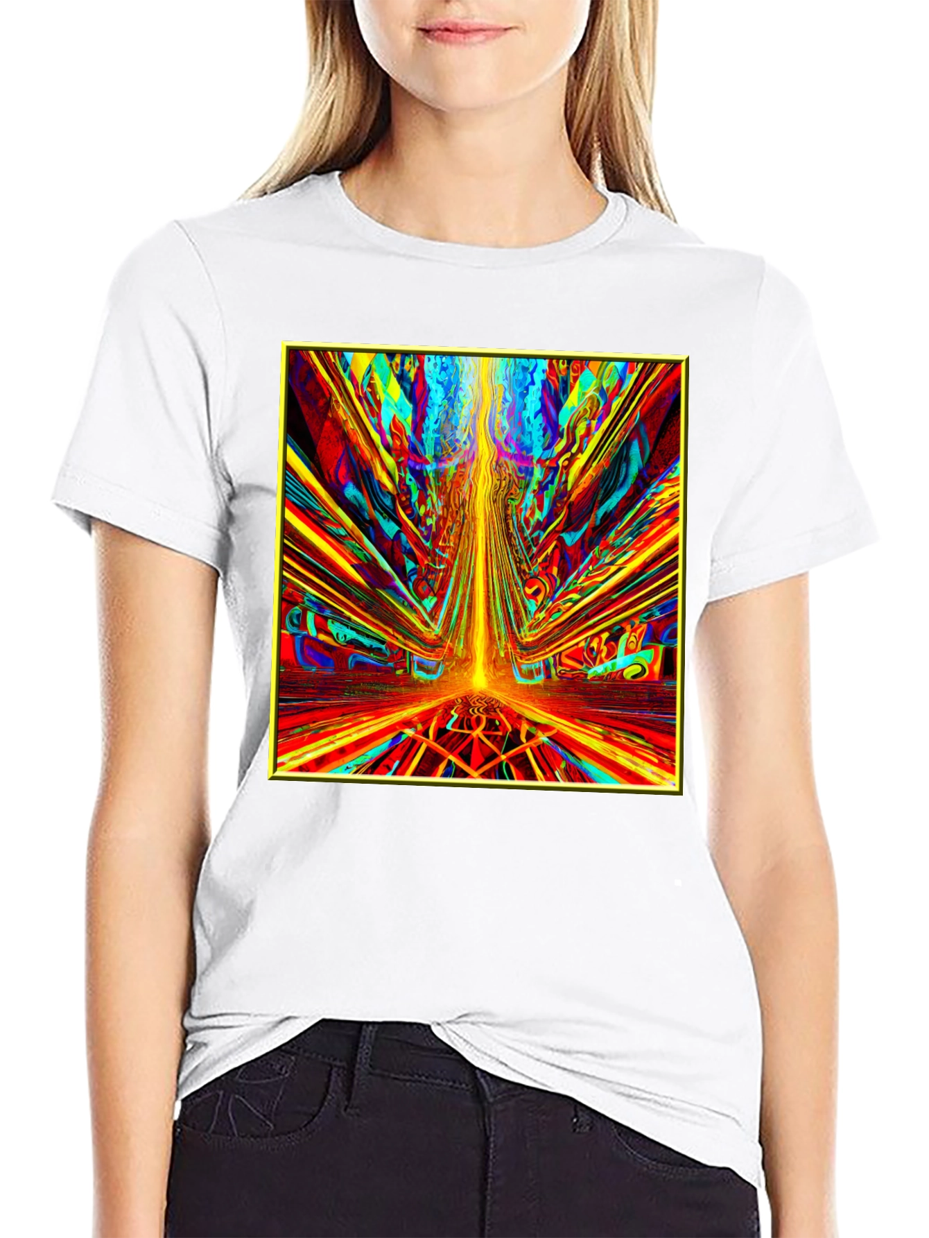 Psychedelic Art Graphic Tee - Vibrant Abstract Design