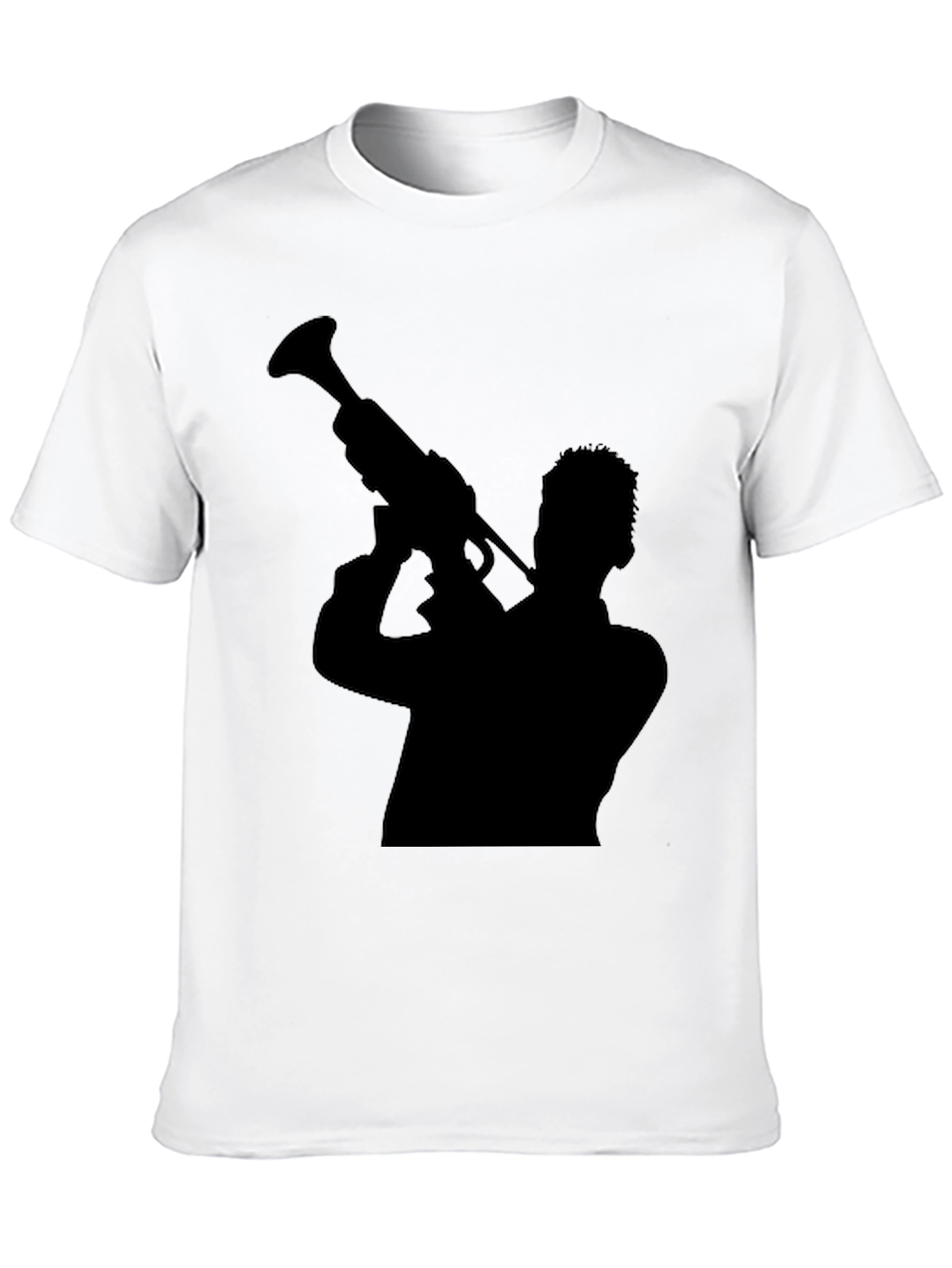 Silhouette Trumpet Player Graphic Tee - Black