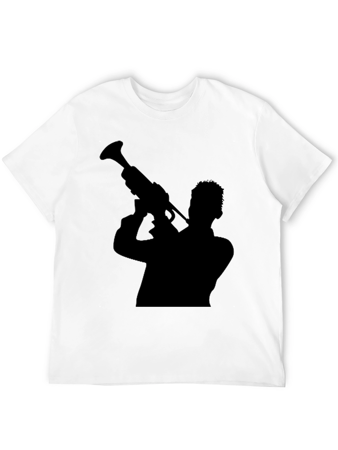 Silhouette Trumpet Player Graphic Tee - Black