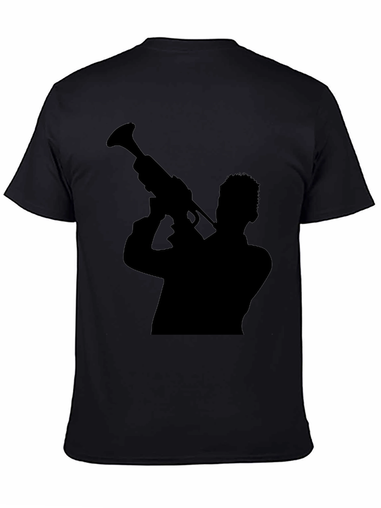 Silhouette Trumpet Player Graphic Tee - Black
