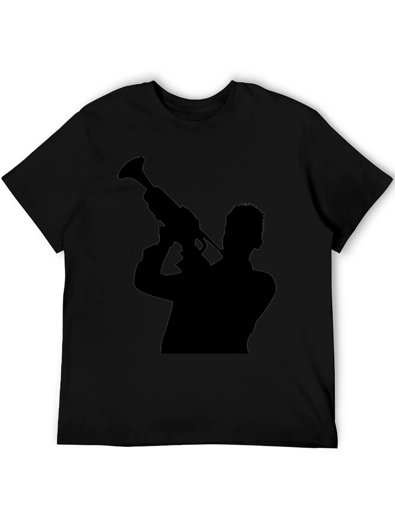 Silhouette Trumpet Player Graphic Tee - Black