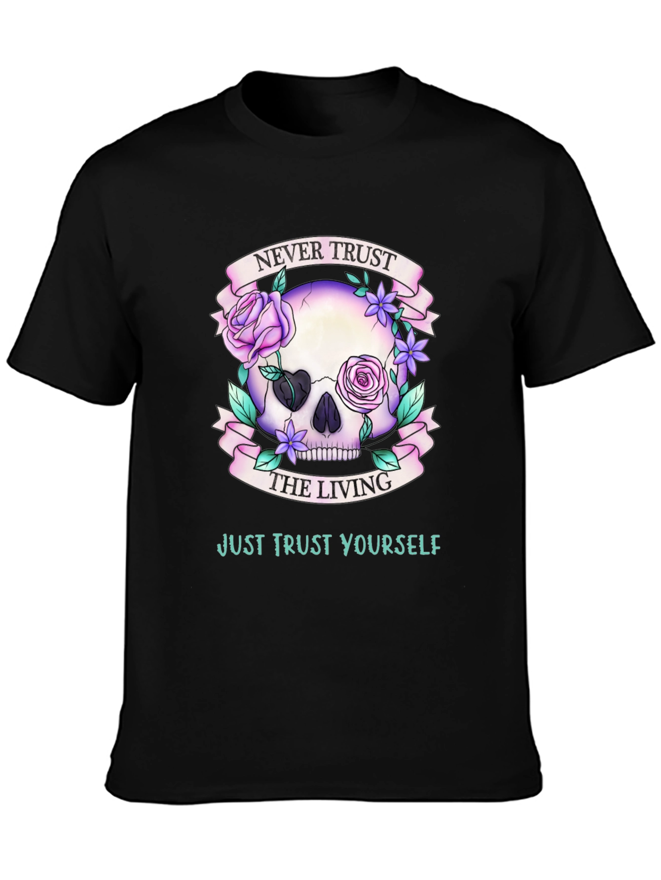 Never Trust the Living Skull Graphic T-Shirt