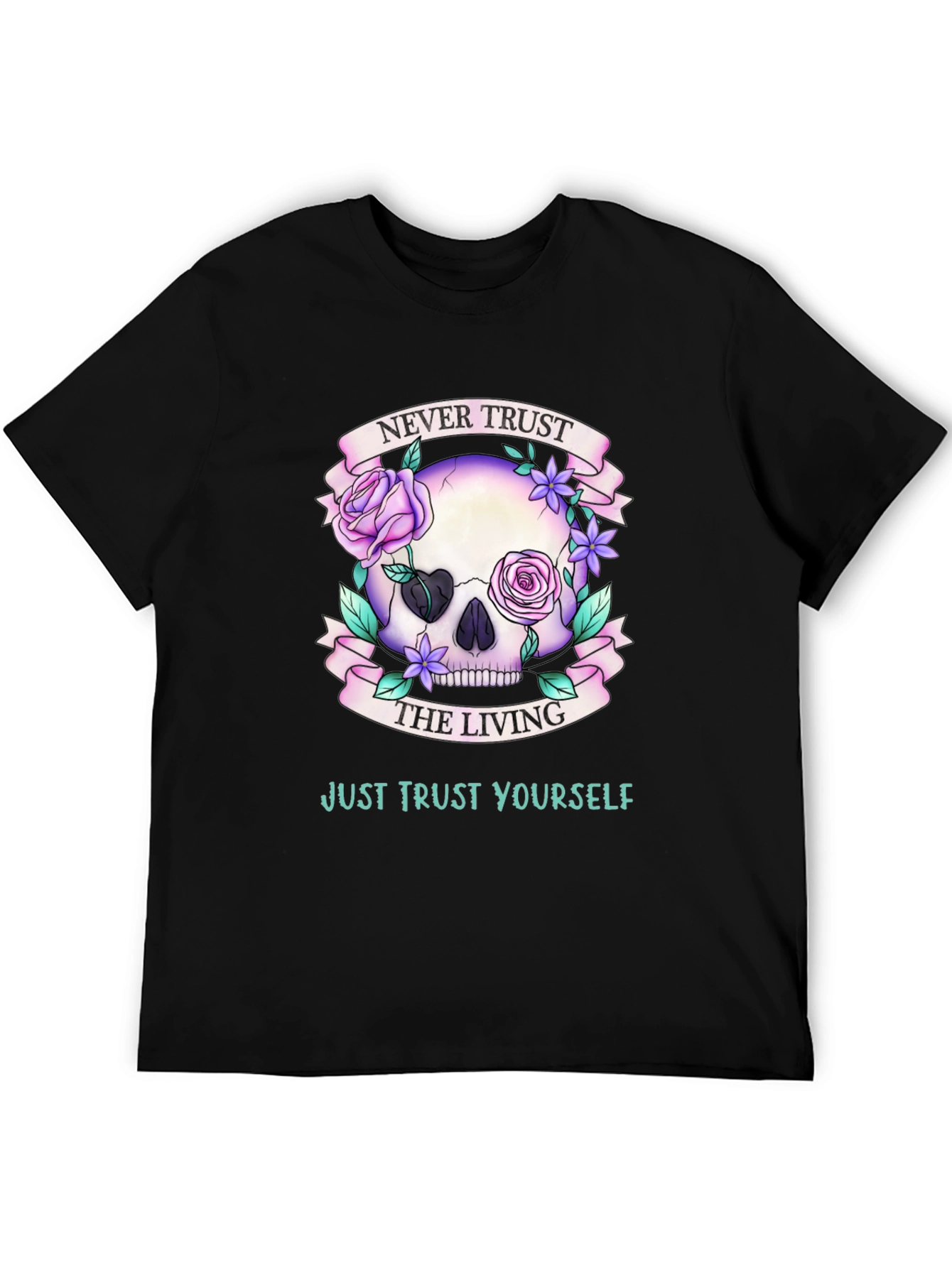 Never Trust the Living Skull Graphic T-Shirt