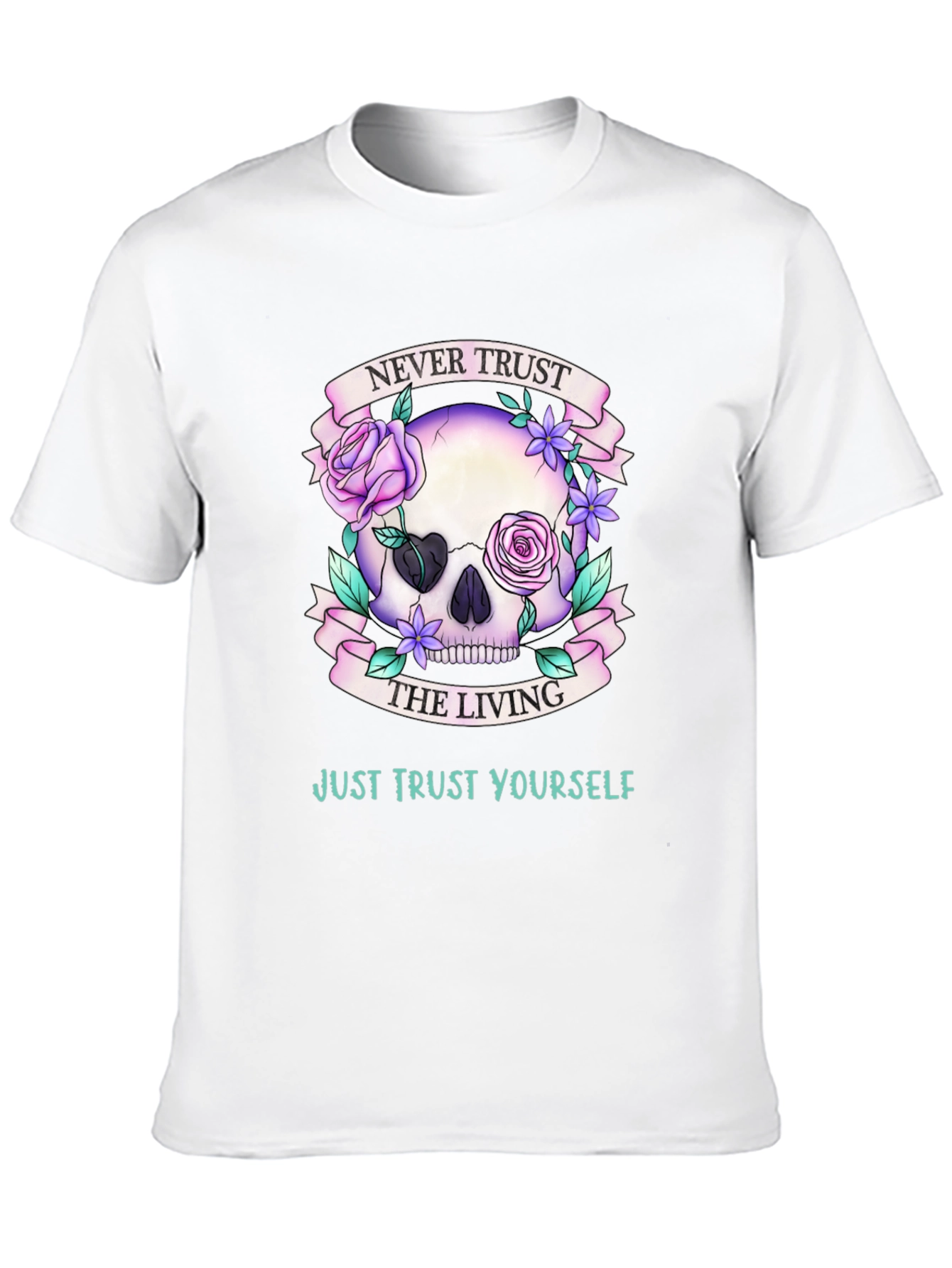 Never Trust the Living Skull Graphic T-Shirt