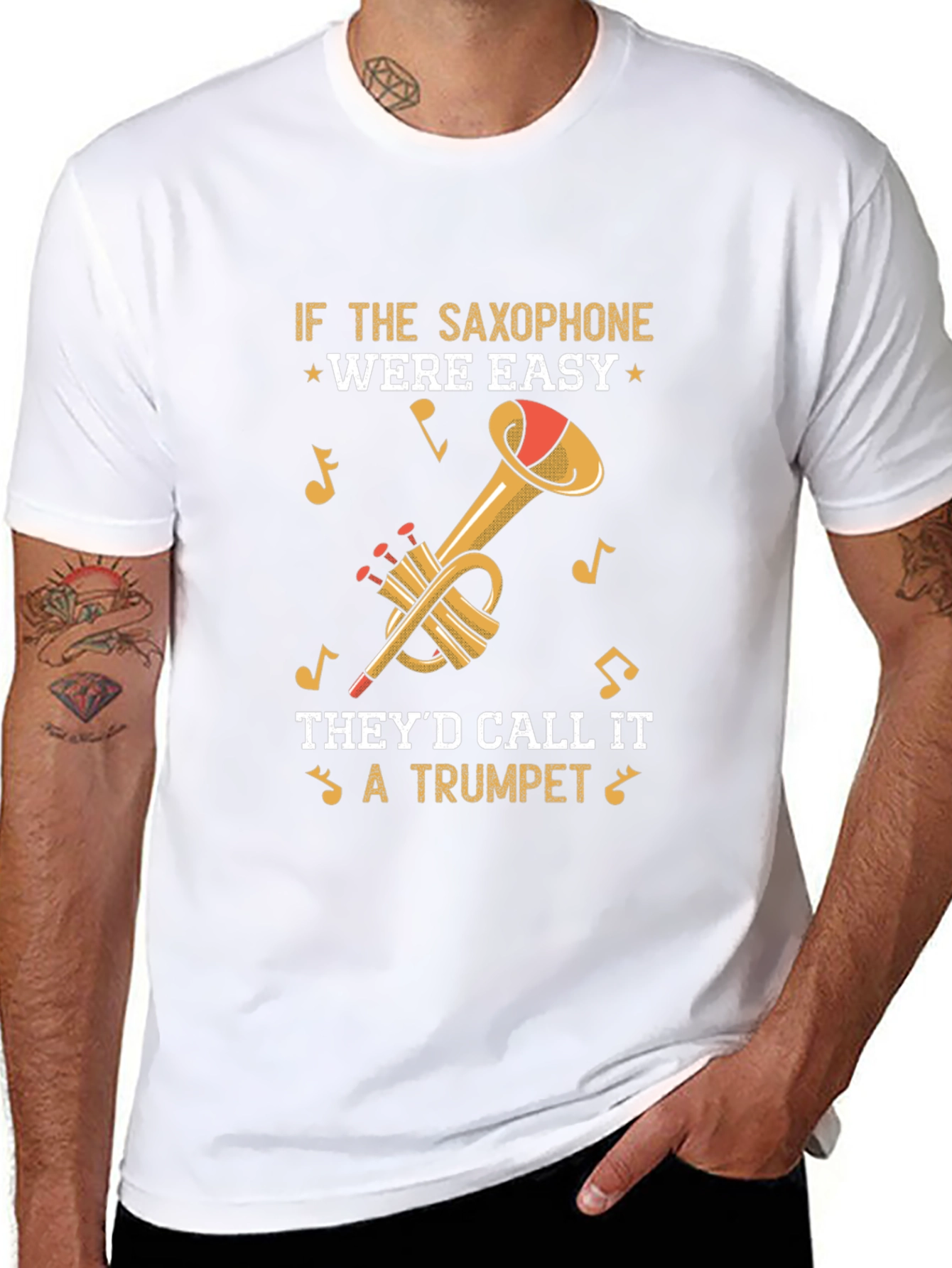 Saxophone vs Trumpet Tee