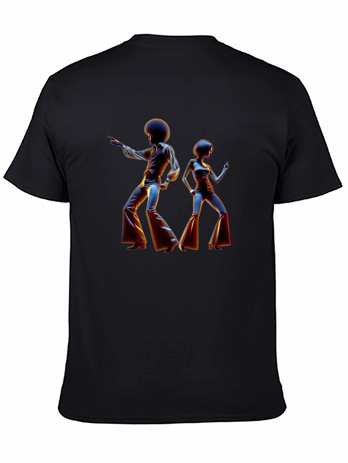Retro Disco Dance T-Shirt - Black