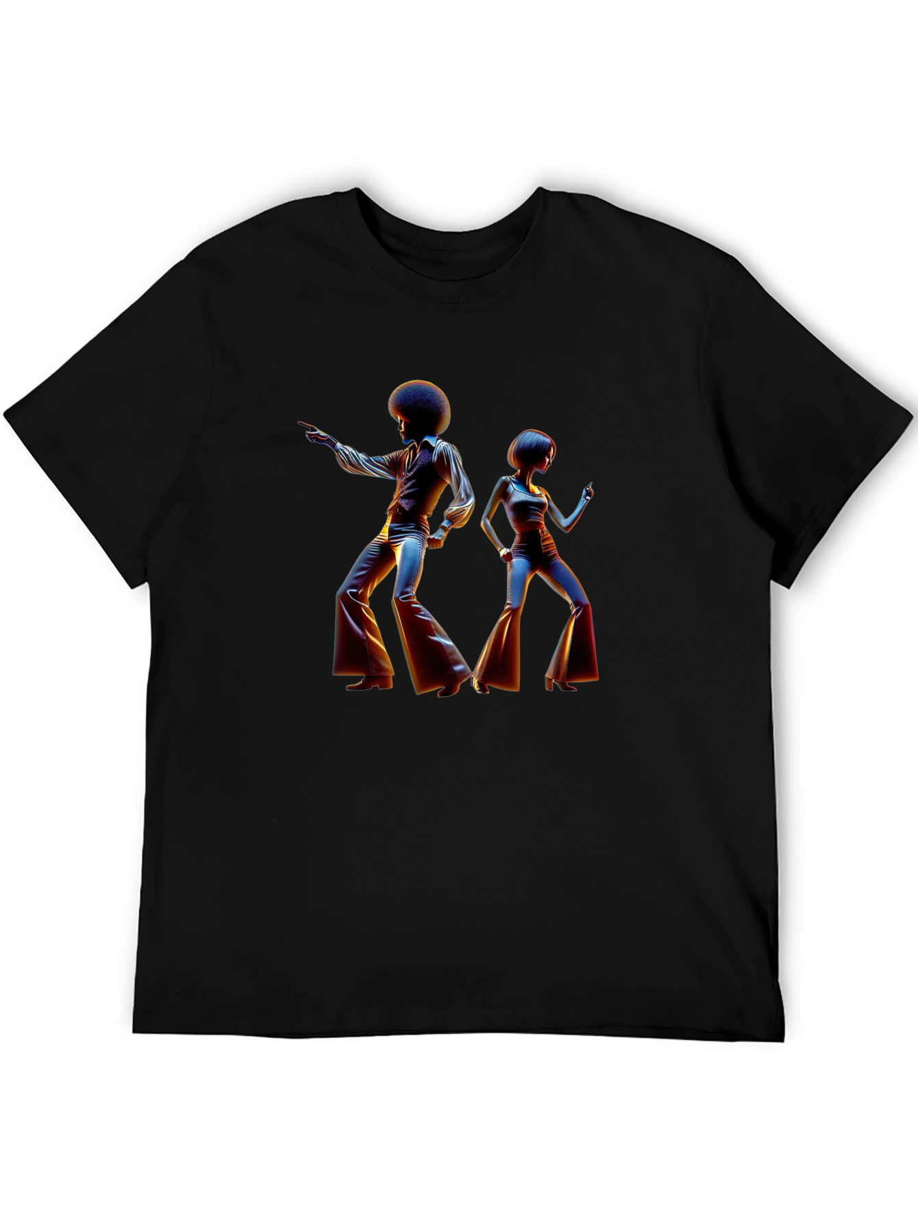 Retro Disco Dance T-Shirt - Black