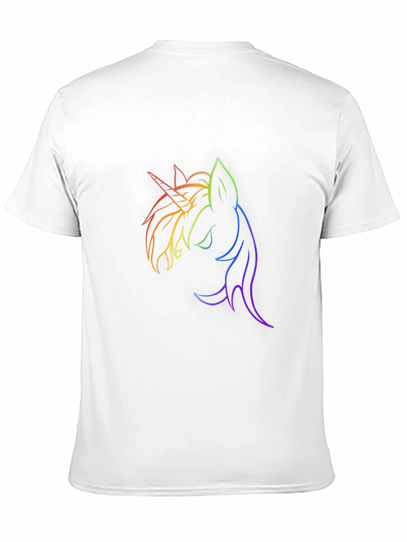Unicorn Rainbow Line Art Graphic T-Shirt