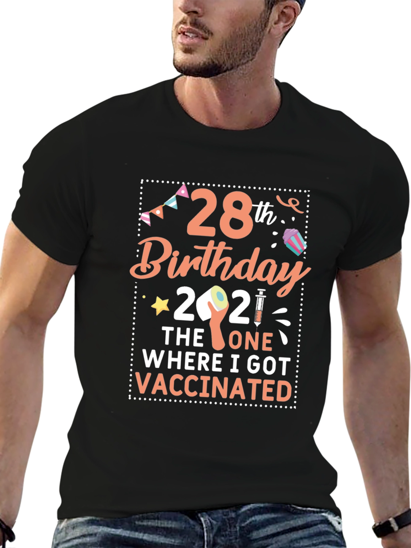 28th Birthday Vaccinated 2021 T-Shirt
