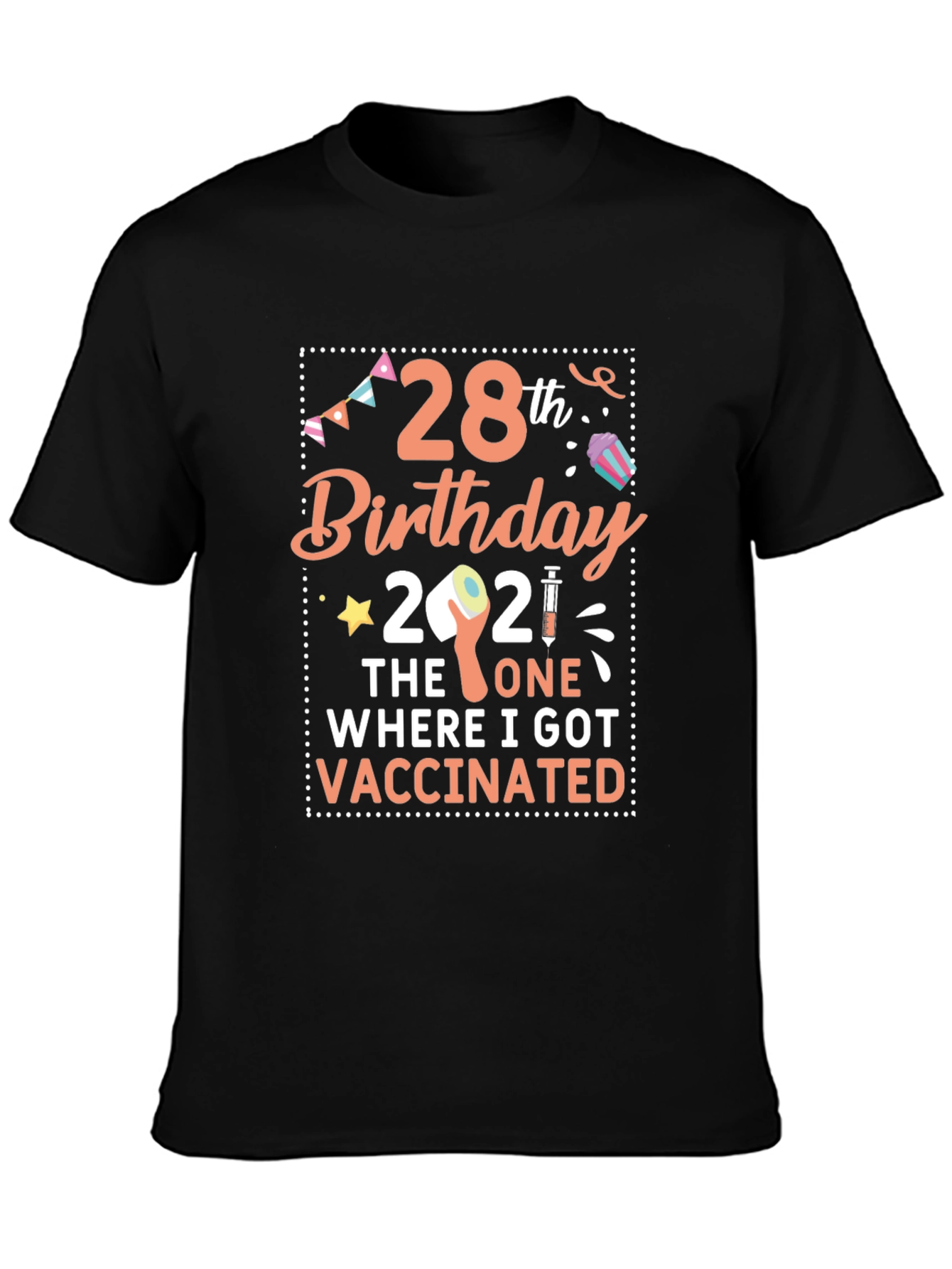 28th Birthday Vaccinated 2021 T-Shirt