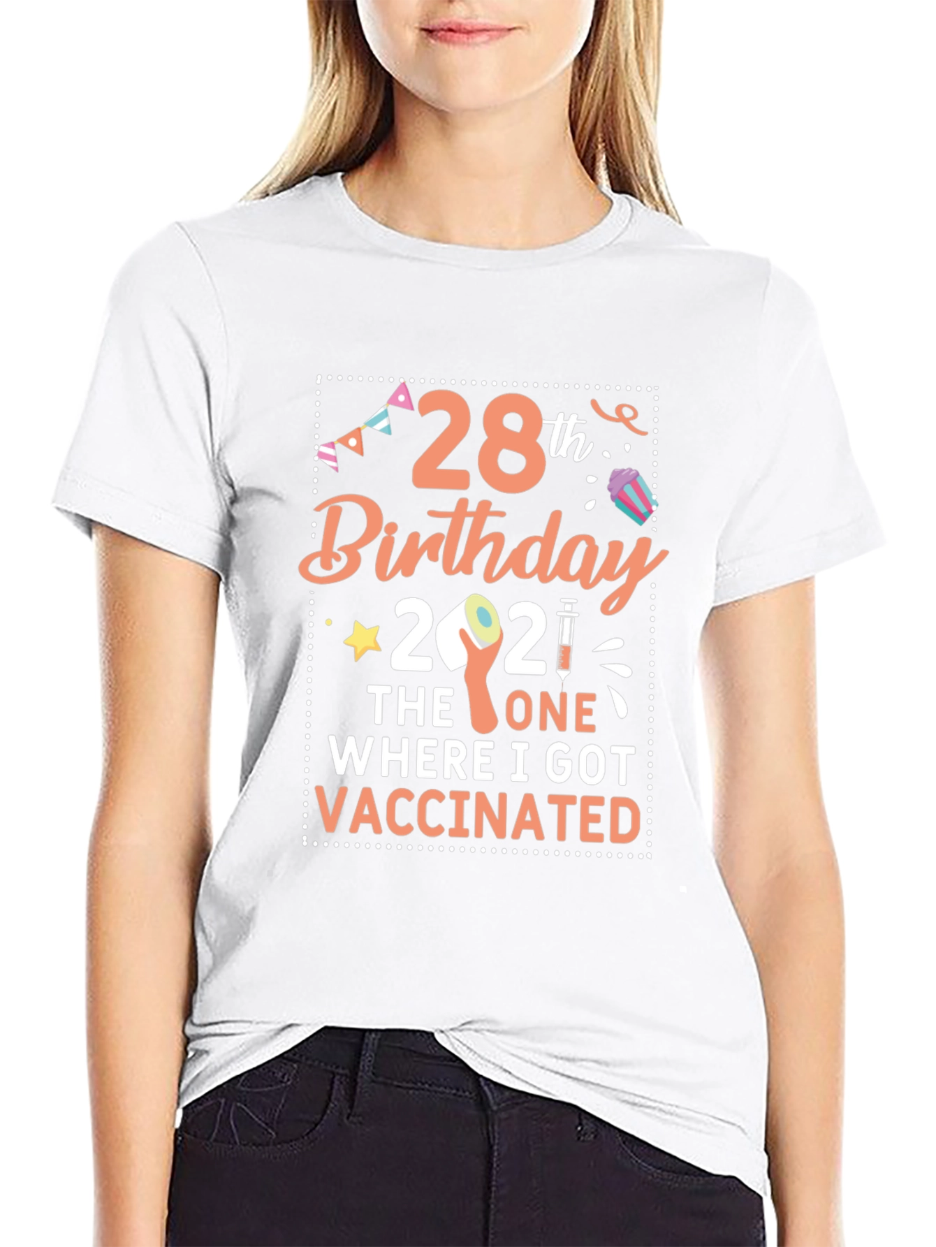 28th Birthday Vaccinated 2021 T-Shirt